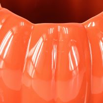 Product Planter ceramic pumpkin orange assorted Ø14cm H10cm 2 pcs