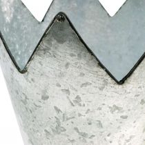 Product Planter crown metal decoration zinc Ø21.5/19.5/17cm set of 3