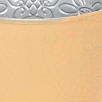 Product Metal planter, pastel orange, Ø13.5cm H12.5cm
