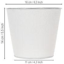 Product Metal planter, pastel white, Ø16cm H14cm