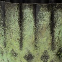 Product Vintage metal flower pot, green, Ø14/12cm, set of 2