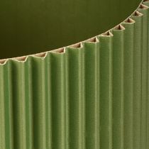 Product Paper Plant Pot Grooved Dark green Ø19cm H14cm 3 pcs