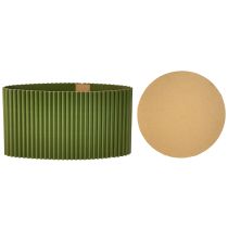 Product Paper Plant Pot Grooved Dark green Ø19cm H14cm 3 pcs