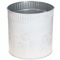 Product Planter Dandelions Metal Flowerpot White Ø15.5cm H15.5cm