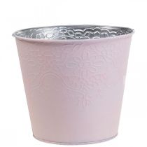 Planter metal flower planter pastel pink Ø16cm H14cm