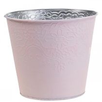 Planter metal flower planter pastel pink Ø20cm H16cm