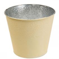 Product Planter metal flower planter pastel yellow Ø16cm H14cm
