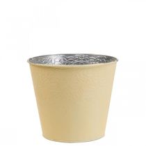 Flower pot metal flower pot pastel yellow Ø12cm