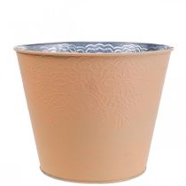 Product Planter metal flower planter pastel orange Ø16cm H14cm