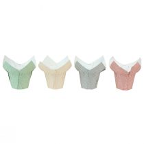 Product Planter paper dotted gift wrapping flowers Ø9cm H16cm 8 pcs