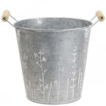 Planter planter vintage decorative metal bucket Ø21.5cm H19cm