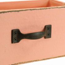 Planter drawer wood deco peach 25×13×9cm