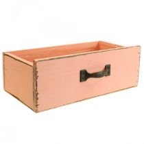 Planter drawer wood deco peach 25×13×9cm