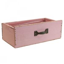 Planter drawer wooden planter pink 25×13×9cm