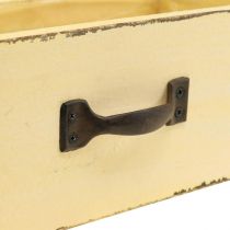 Cachepot plant drawer plant box wood yellow 25×13×9cm