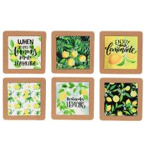 Product Coasters Lemon Placemats Summer Assorted 19.5×19.5cm 6pcs