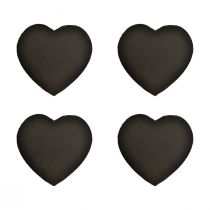 Product Valentine&#39;s Day Slate Heart Decorative Heart Black W16cm 4pcs
