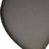 Product Valentine&#39;s Day slate heart decoration heart black W16cm 4 pcs