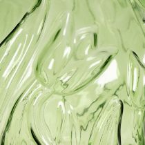Product Glass vase with embossed tulip design for interior decoration, 22.5cm