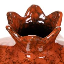 Product Ceramic Pomegranate Decoration Glossy Red 14cm