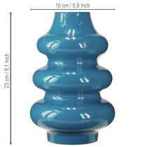 Product Vase, home accessory with a wave-shaped surface for a modern ambience, 23cm