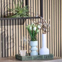 Product Modern decorative vase metal vase cream white Ø10.5cm H25.5cm