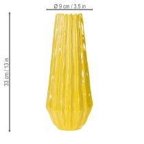 Product Vase with grooved design for stylish interior decoration in the living room, 33cm