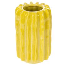 Product Cactus Ceramic Vase, Grooved Structure Design for Modern Living, 13cm, 4 Pieces