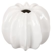 Product White Ceramic Pumpkin-Shaped Vase – 15cm for Home Decoration
