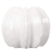 Product White Ceramic Pumpkin-Shaped Vase – 15cm for Home Decoration