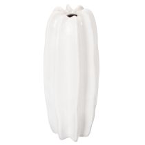 Product White Ribbed Ceramic Vase for Dried Flowers – 40cm