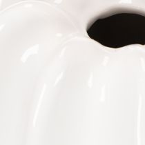 Product White Ceramic Ribbed Vase for Dried Flowers 40cm