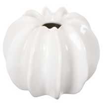 Product Shiny White Pumpkin-Shaped Decorative Vase for Autumn, 19cm