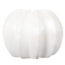 Product Glossy White Pumpkin Vase for Artificial and Dried Flowers, 19cm