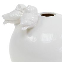 Vase with owls Ø11,5cm white