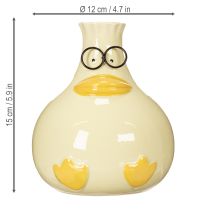 Product Duck figurine vase, ceramic, cheerful design, ideal for modern interiors, 15cm, 2 pieces