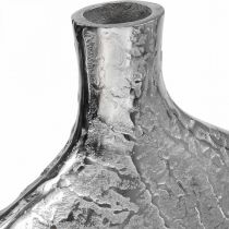 Product Decorative Vase Metal Hammered Flower Vase Silver 33x8x36cm
