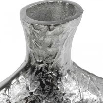 Product Decorative Vase Metal Hammered Flower Vase Silver 24x8x27cm