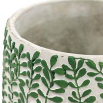 Floral decorative vase, ceramic vessel, table decoration, concrete look Ø15.5cm H21cm