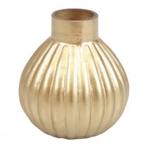 Vase gold glass vase bulbous decorative vase glass Ø10.5cm H11.5cm