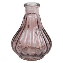 Vase pink glass vase bulbous decorative vase glass Ø8.5cm H11.5cm