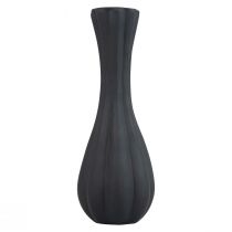 Product Vase black glass vase grooves flower vase glass Ø6cm H18cm