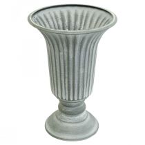 Decorative vase vintage cup vase goblet vase gray H21.5cm Ø15cm