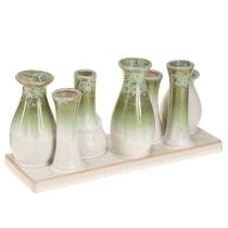Product Decorative ceramic vases on a tray, versatile home decoration, 26cm