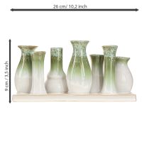 Product Decorative ceramic vases on a tray, versatile home decoration, 26cm