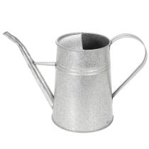 Product Galvanized decorative watering can, metal, grey, vintage look, 1.7L, H23cm, for stylish flower decorations &amp; planters