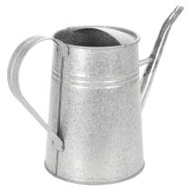 Product Galvanized decorative watering can, metal, grey, vintage look, 1.7L, H23cm, for stylish flower decorations &amp; planters