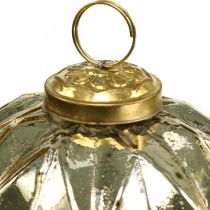 Product Vintage Christmas balls glass with pattern Ø10.5cm 3pcs