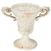 Product Vintage decorative metal cup with handle Shabby Chic H14.5cm