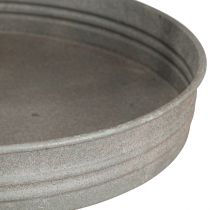 Product Vintage etagere metal gray 3 tiers Ø30.5cm H78cm